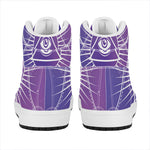 Galaxy Eye of Providence Print High Top Leather Sneakers