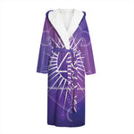 Galaxy Eye of Providence Print Hooded Bathrobe