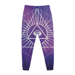 Galaxy Eye of Providence Print Jogger Pants