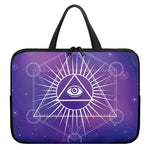 Galaxy Eye of Providence Print Laptop Sleeve With Handle