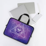 Galaxy Eye of Providence Print Laptop Sleeve With Handle