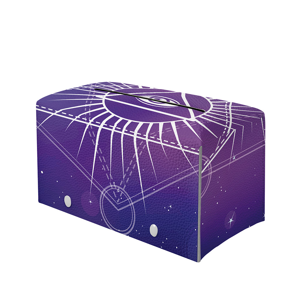 Galaxy Eye of Providence Print Leather Tissue Box Cover