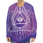 Galaxy Eye of Providence Print Long Sleeve Baseball Jersey