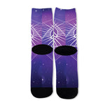 Galaxy Eye of Providence Print Long Socks