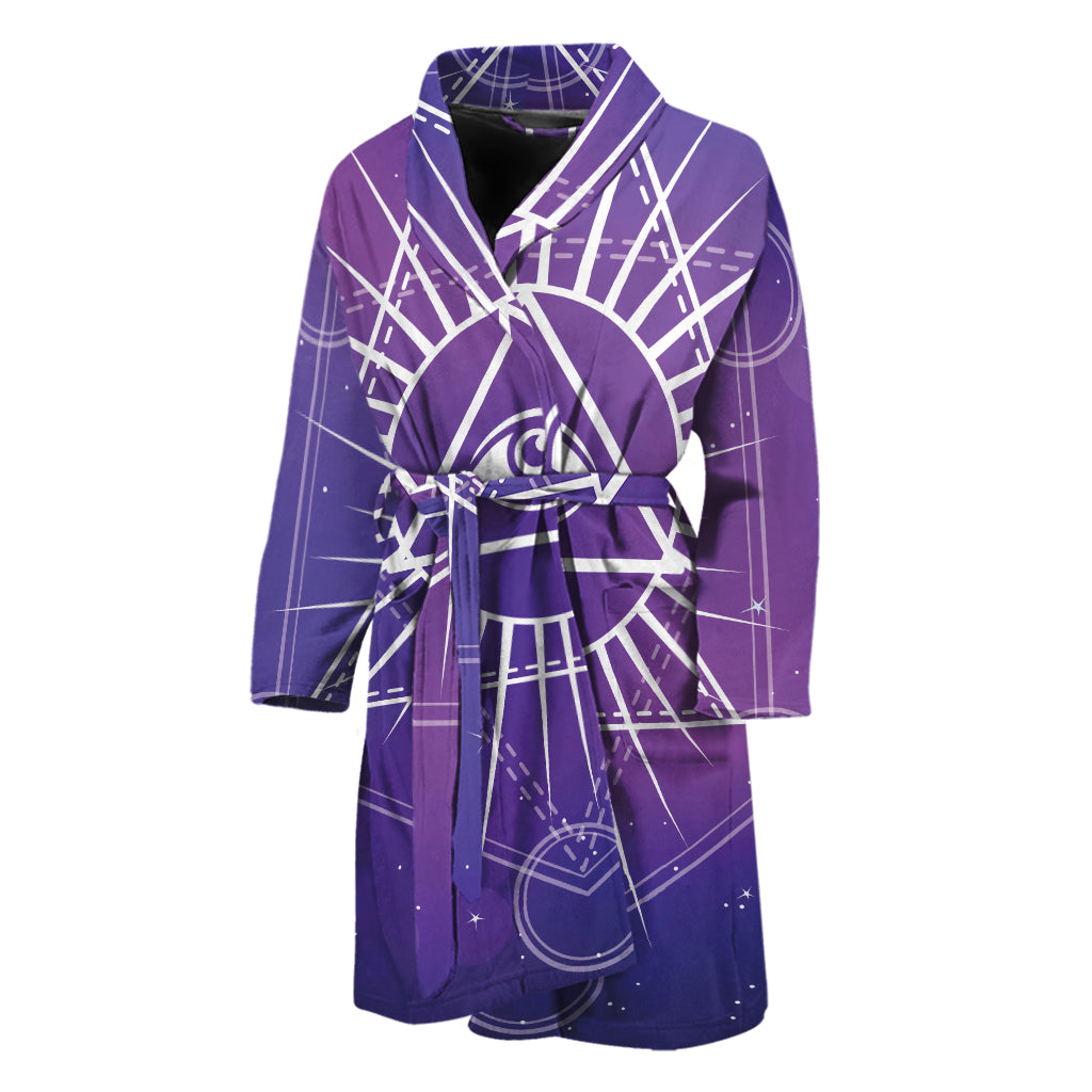 Galaxy Eye of Providence Print Men's Bathrobe