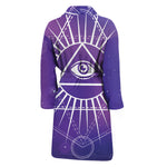 Galaxy Eye of Providence Print Men's Bathrobe