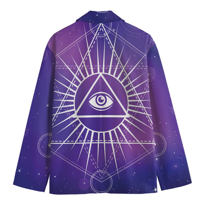 Galaxy Eye of Providence Print Men's Blazer