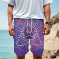 Galaxy Eye of Providence Print Men's Cargo Shorts
