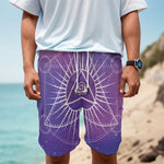 Galaxy Eye of Providence Print Men's Cargo Shorts