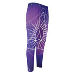Galaxy Eye of Providence Print Men's Compression Pants