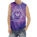 Galaxy Eye of Providence Print Men's Fitness Tank Top