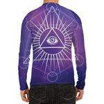Galaxy Eye of Providence Print Men's Long Sleeve Rash Guard