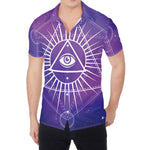 Galaxy Eye of Providence Print Men's Shirt