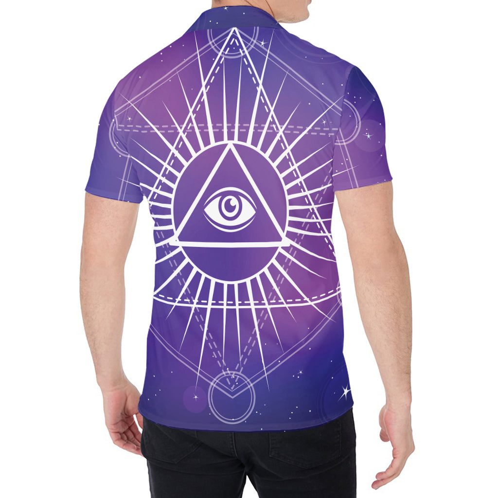 Galaxy Eye of Providence Print Men's Shirt
