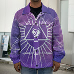 Galaxy Eye of Providence Print Men's Shirt Jacket