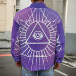 Galaxy Eye of Providence Print Men's Shirt Jacket