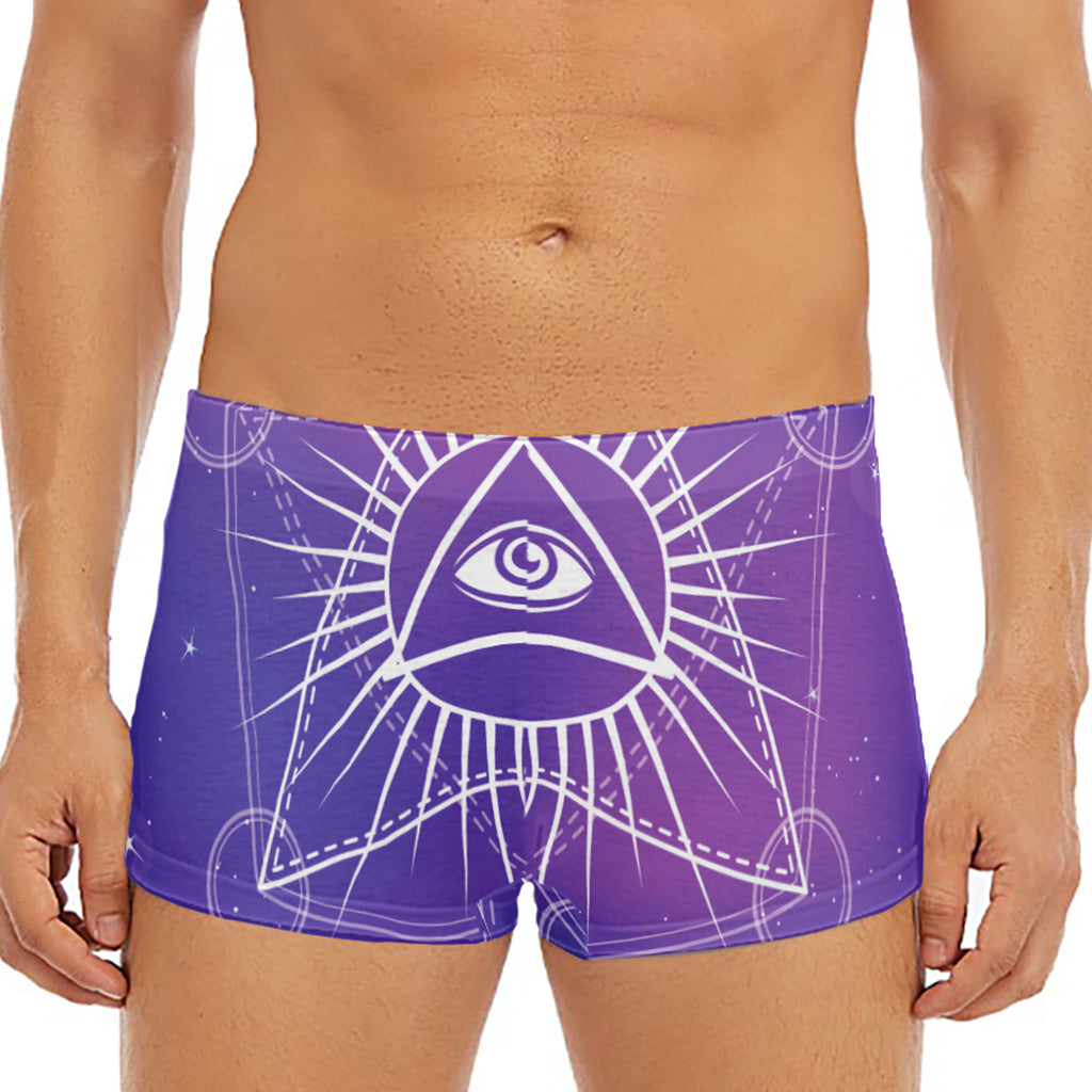 Galaxy Eye of Providence Print Men's Short Boxer Briefs