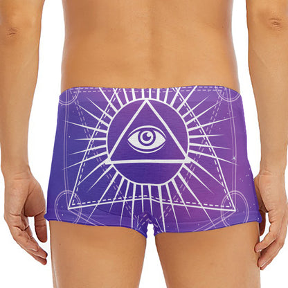 Galaxy Eye of Providence Print Men's Short Boxer Briefs