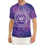 Galaxy Eye of Providence Print Men's Short Sleeve Rash Guard