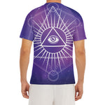 Galaxy Eye of Providence Print Men's Short Sleeve Rash Guard