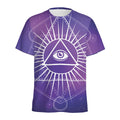 Galaxy Eye of Providence Print Men's Athletic T-Shirt
