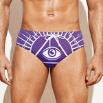 Galaxy Eye of Providence Print Men's Swim Briefs