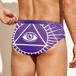 Galaxy Eye of Providence Print Men's Swim Briefs