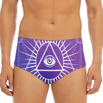 Galaxy Eye of Providence Print Men's Triangle Swim Briefs