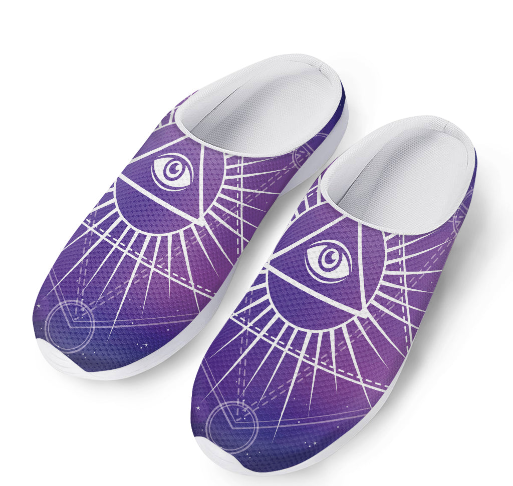 Galaxy Eye of Providence Print Mesh Casual Shoes