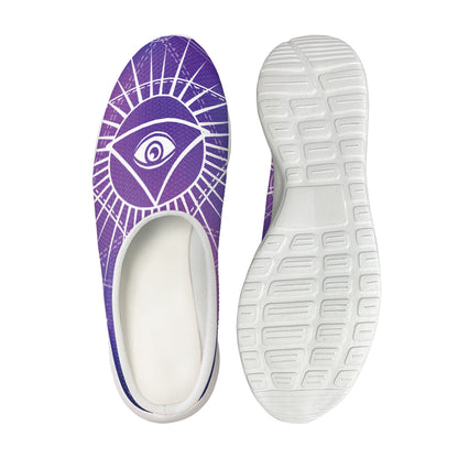 Galaxy Eye of Providence Print Mesh Casual Shoes