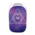 Galaxy Eye of Providence Print Mesh Laundry Hamper