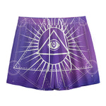 Galaxy Eye of Providence Print Mesh Shorts