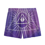 Galaxy Eye of Providence Print Mesh Shorts