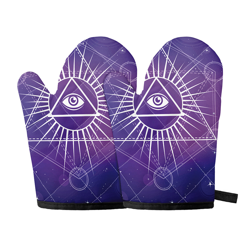 Galaxy Eye of Providence Print Oven Mitts