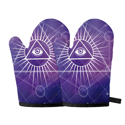 Galaxy Eye of Providence Print Oven Mitts