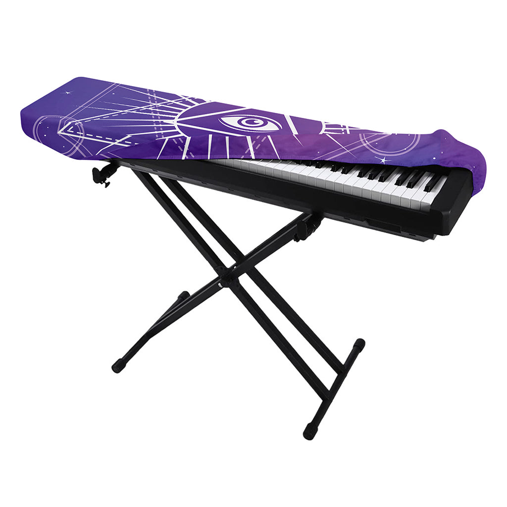 Galaxy Eye of Providence Print Piano Keyboard Cover