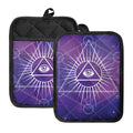 Galaxy Eye of Providence Print Pot Holders With Pocket