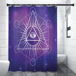 Galaxy Eye of Providence Print Premium Shower Curtain