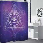 Galaxy Eye of Providence Print Premium Shower Curtain