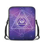 Galaxy Eye of Providence Print Rectangular Crossbody Bag