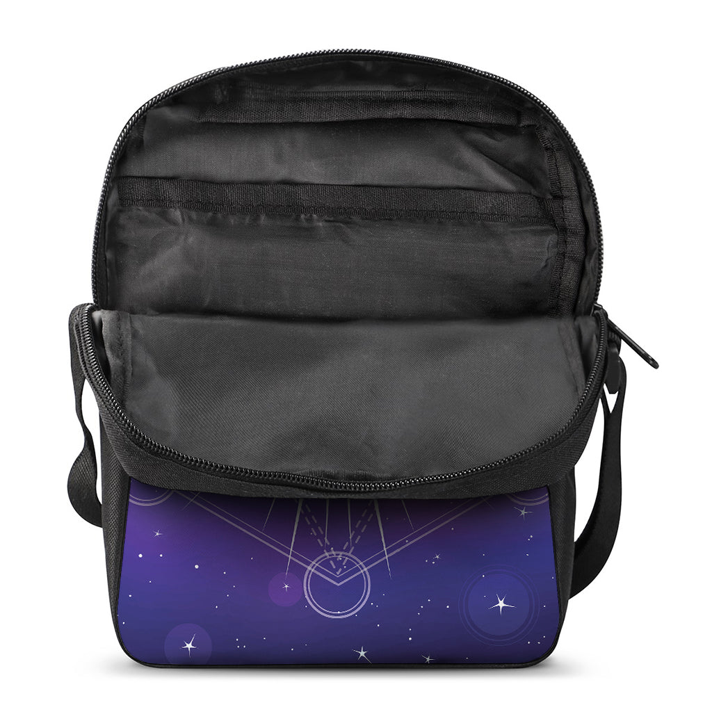 Galaxy Eye of Providence Print Rectangular Crossbody Bag
