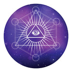 Galaxy Eye of Providence Print Round Blanket