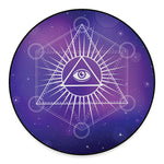 Galaxy Eye of Providence Print Round Floor Mat