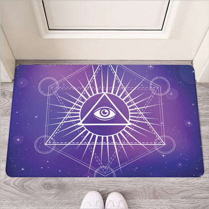 Galaxy Eye of Providence Print Rubber Doormat