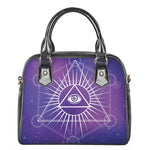 Galaxy Eye of Providence Print Shoulder Handbag
