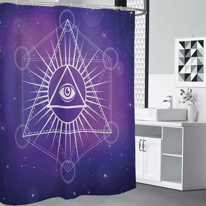 Galaxy Eye of Providence Print Shower Curtain