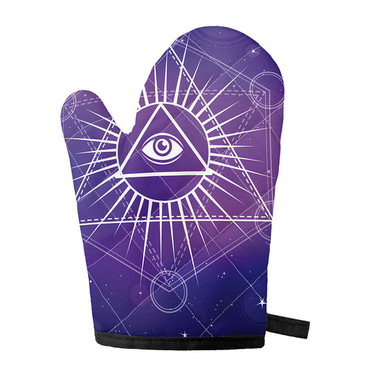 Galaxy Eye of Providence Print Single Oven Mitt