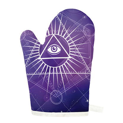 Galaxy Eye of Providence Print Single Oven Mitt