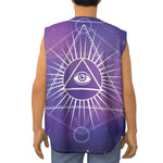 Galaxy Eye of Providence Print Sleeveless Baseball Jersey
