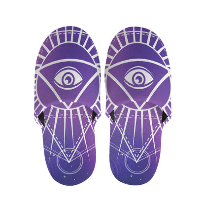 Galaxy Eye of Providence Print Slippers